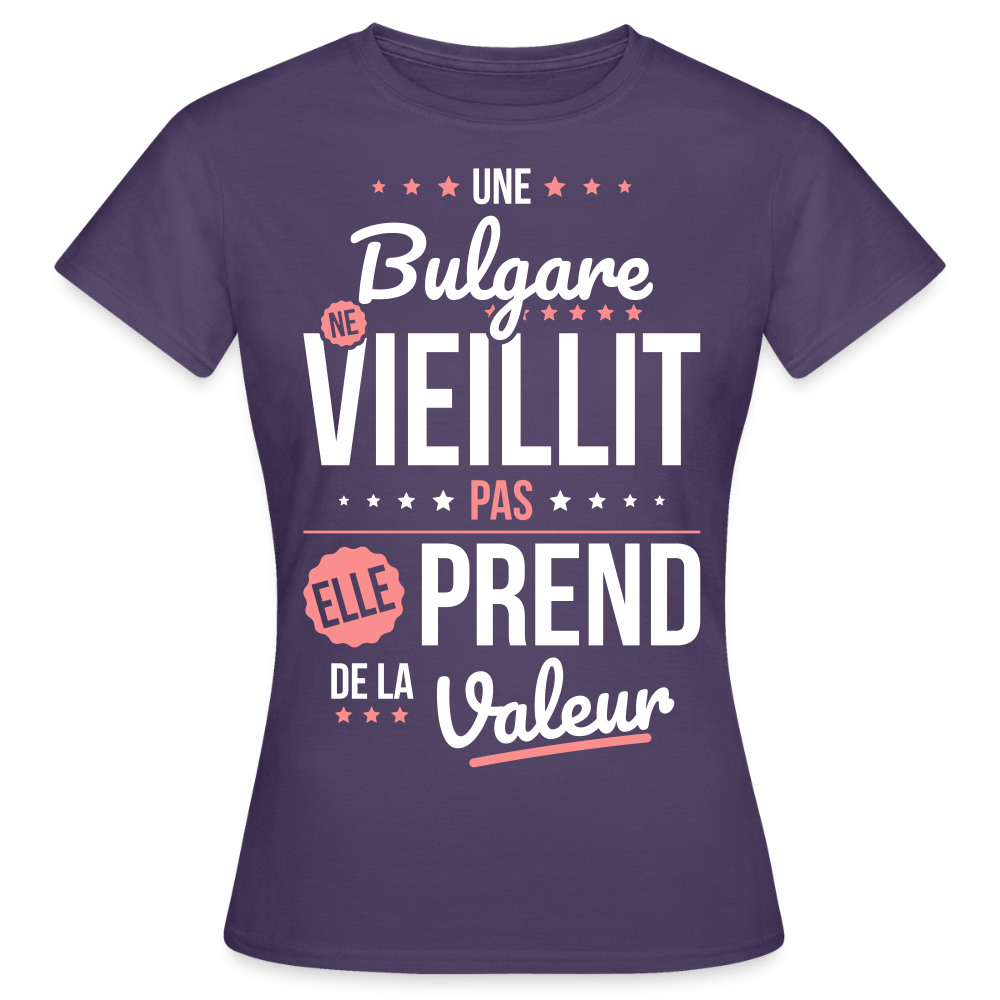 T-shirt Femme - Une Bulgare ne vieillit pas - violet foncé