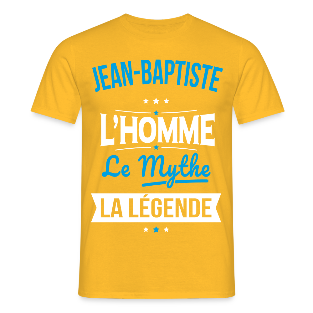 T-shirt Homme - Jean-Baptiste - l'Homme - le Mythe - la Légende - jaune