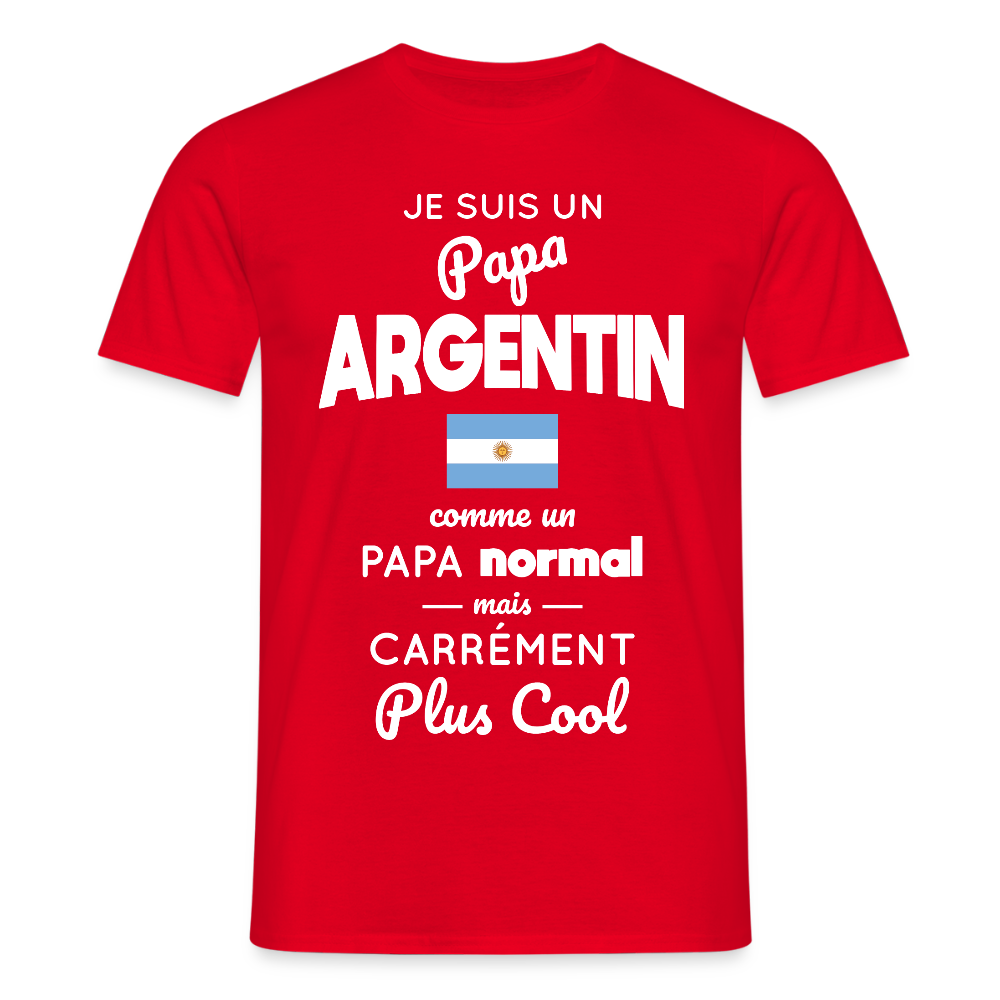 T-shirt Homme - Papa Argentin Plus Cool - rouge