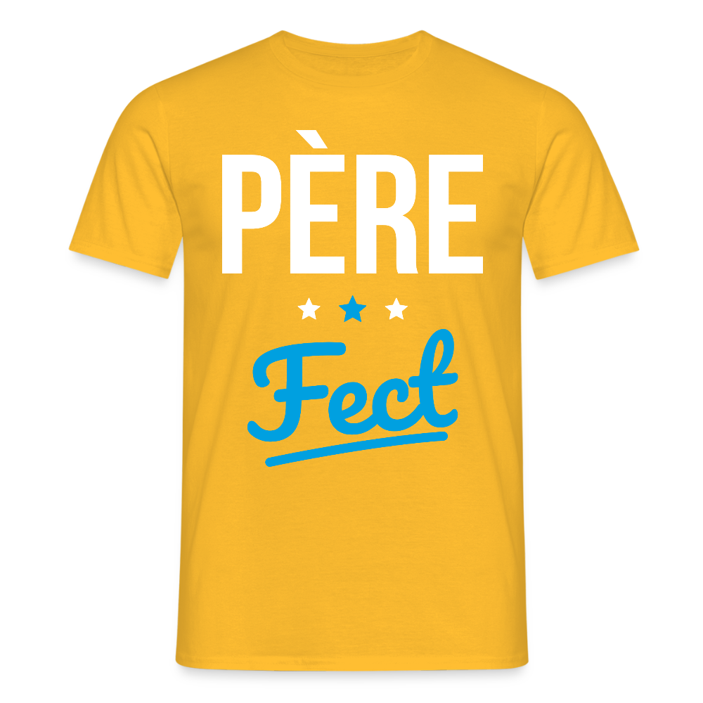 T-shirt Homme - Cadeau Papa - Père Fect - jaune