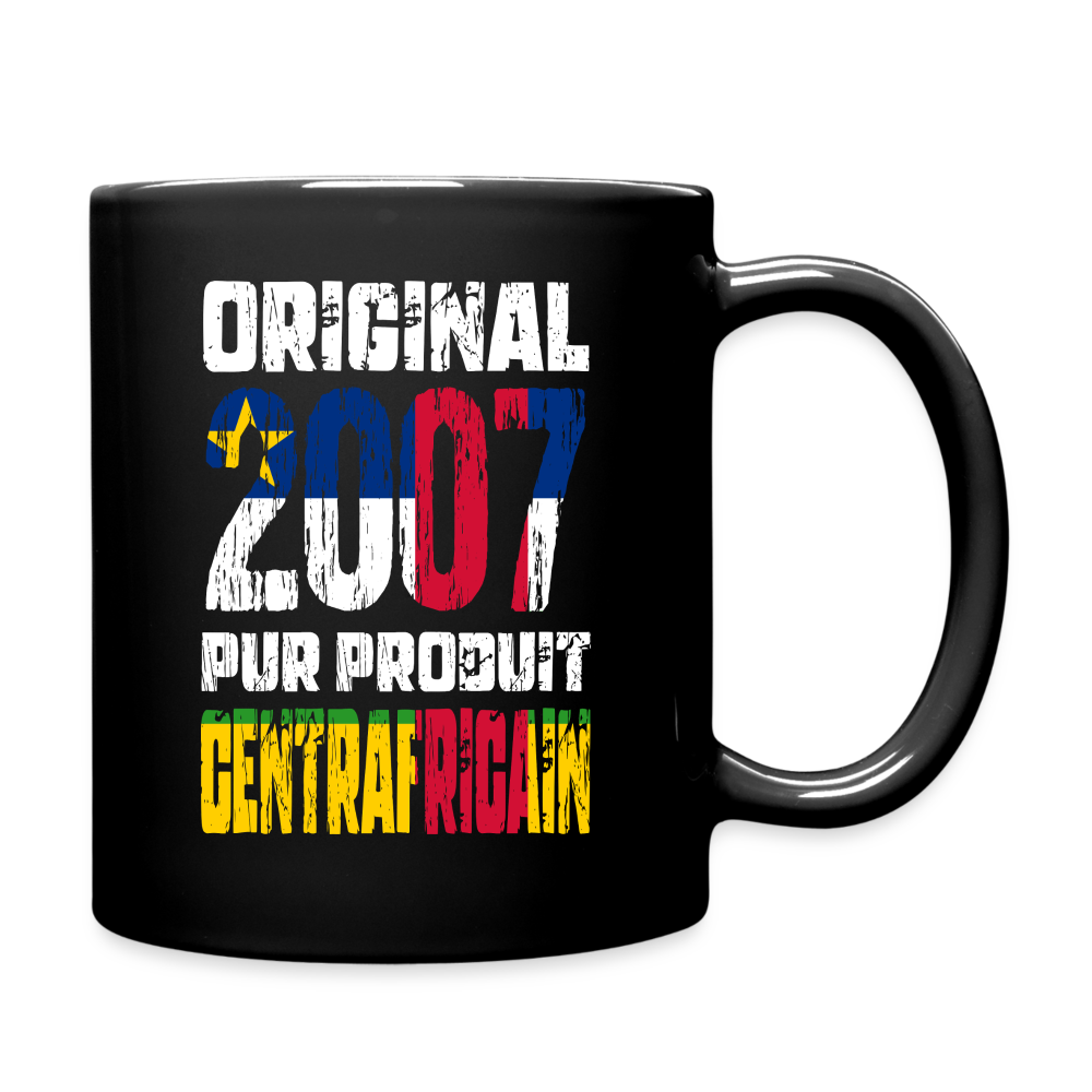 Mug uni - Anniversaire 18 Ans - Original 2007 - Pur produit Centrafricain - noir