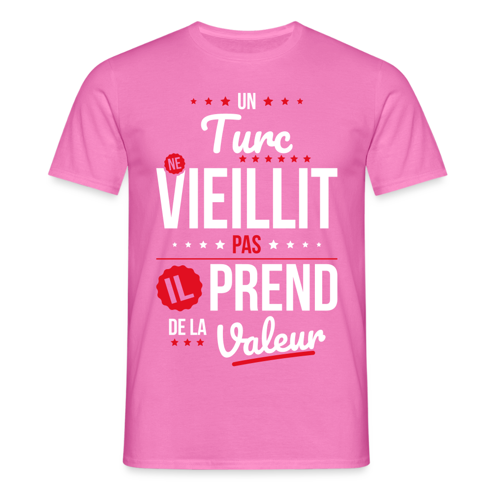 T-shirt Homme - Un Turc ne vieillit pas - rose