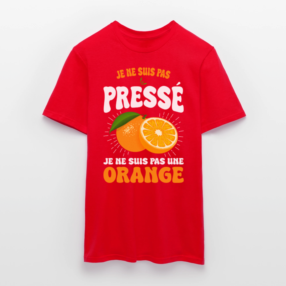 T-shirt Homme - Je ne suis pas une orange - rouge