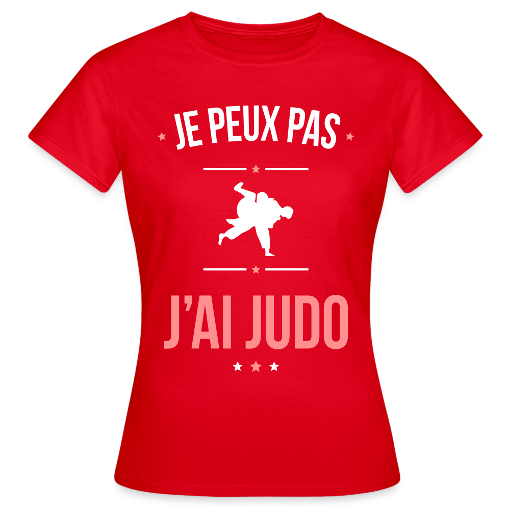 T-shirt Femme - Je peux pas j'ai Judo - rouge