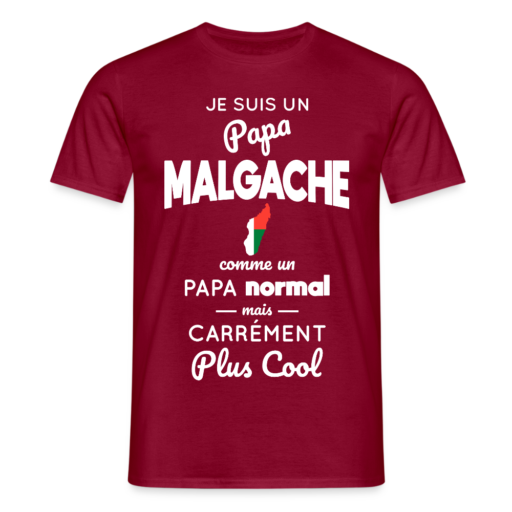 T-shirt Homme - Papa Malgache Plus Cool - rouge brique