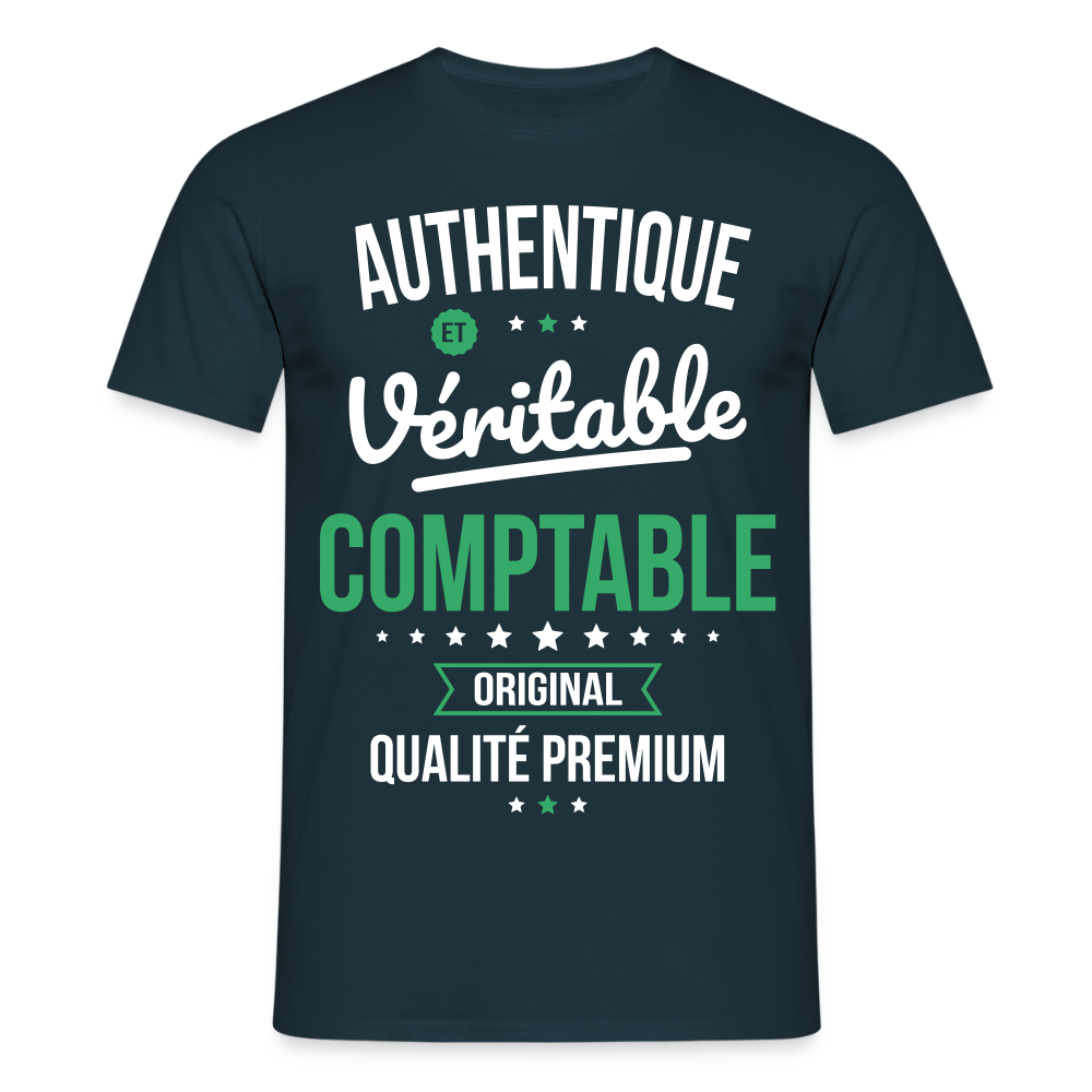 T-shirt Homme - Authentique et véritable Comptable - marine