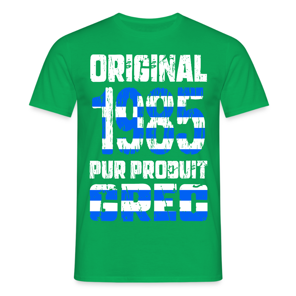 T-shirt Homme - Anniversaire 40 Ans - Original 1985 - Pur produit Grec - vert