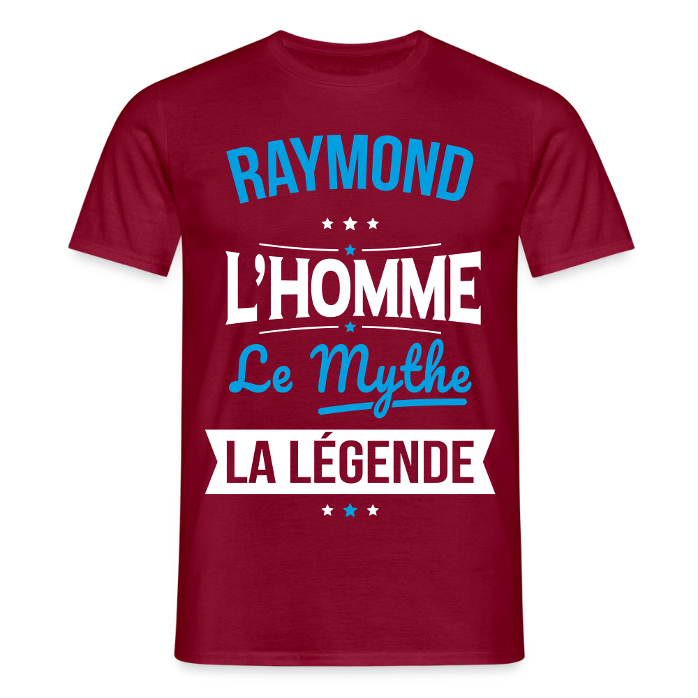 T-shirt Homme - Raymond - l'Homme - le Mythe - la Légende - rouge brique
