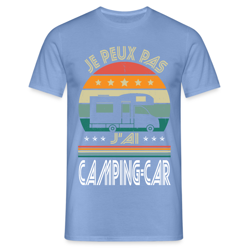 T-shirt Homme - Je peux pas j'ai Camping-car - carolina blue