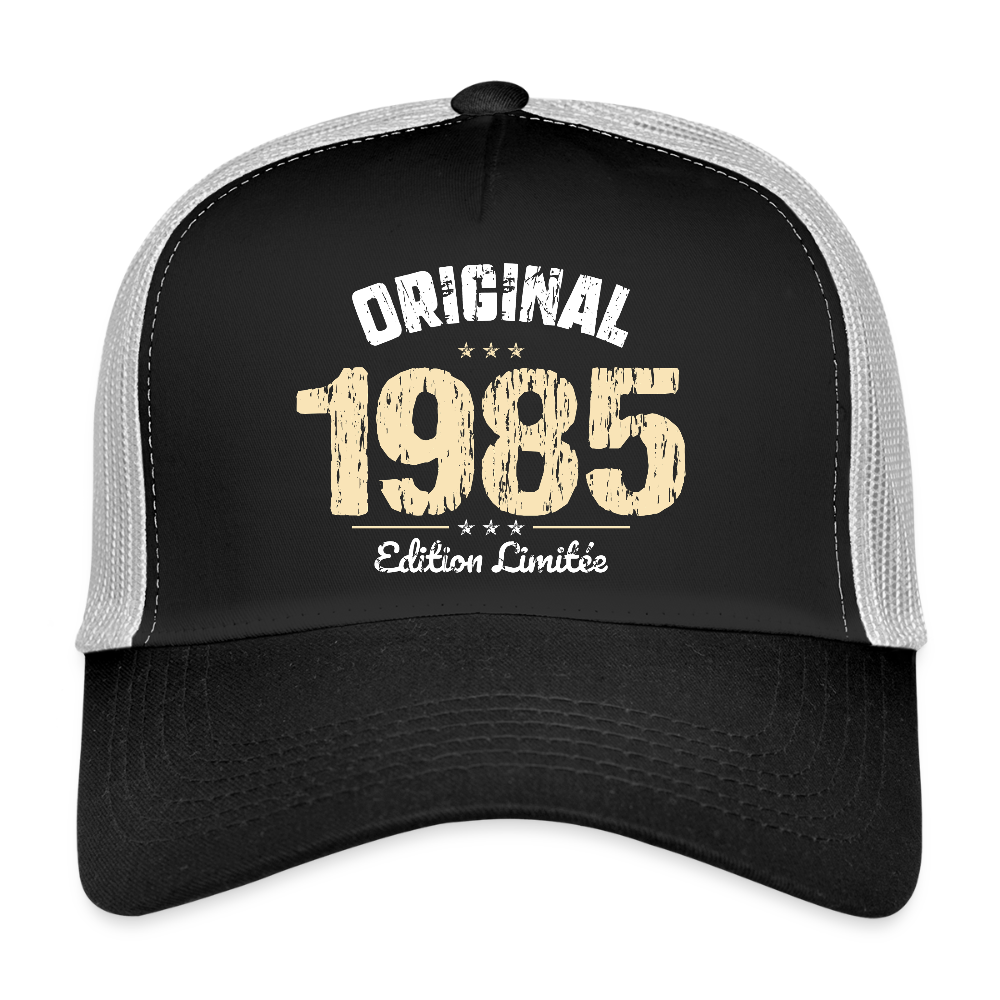 Casquette Trucker - Anniversaire 40 Ans - Original 1985 - noir/gris pierre