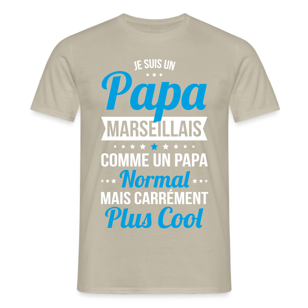 T-shirt Homme - Papa Marseillais Plus Cool - beige sable