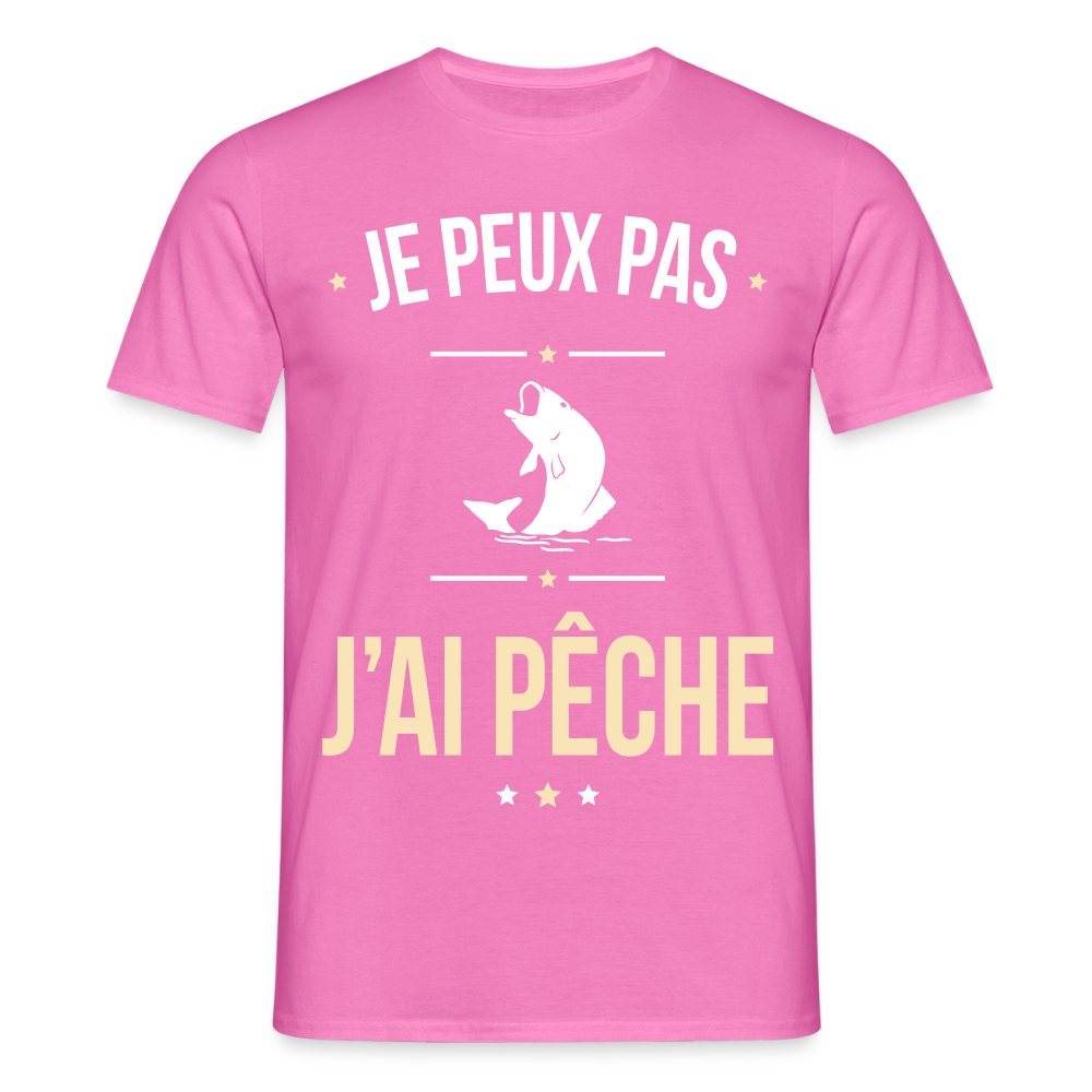 T-shirt Homme - Je peux pas j'ai Pêche - rose