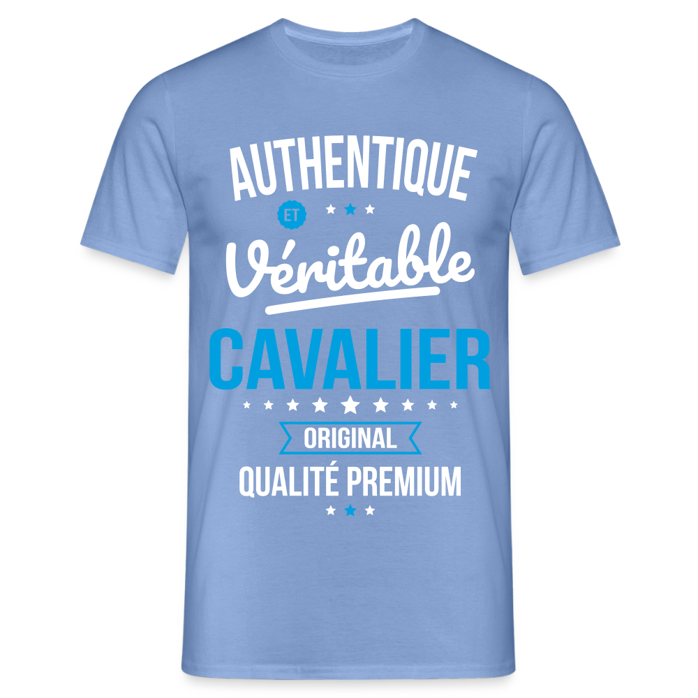 T-shirt Homme - Authentique et véritable Cavalier - carolina blue