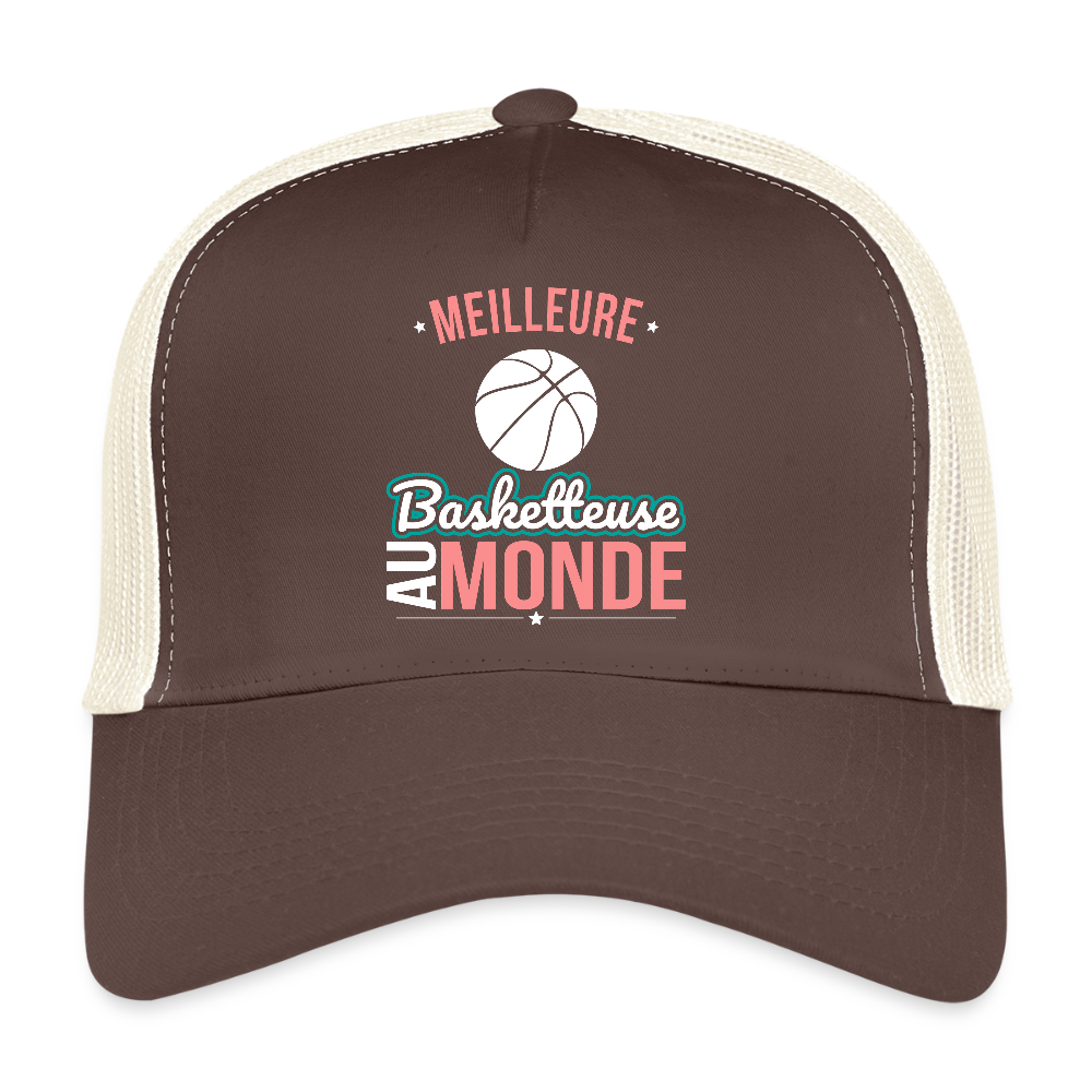 Casquette Trucker - Meilleure basketteuse au monde - marron/beige
