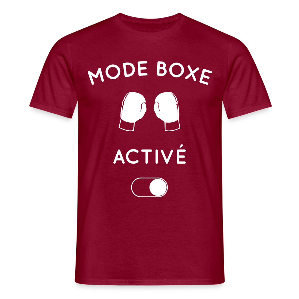 T-shirt Homme - Mode boxe activé - rouge brique