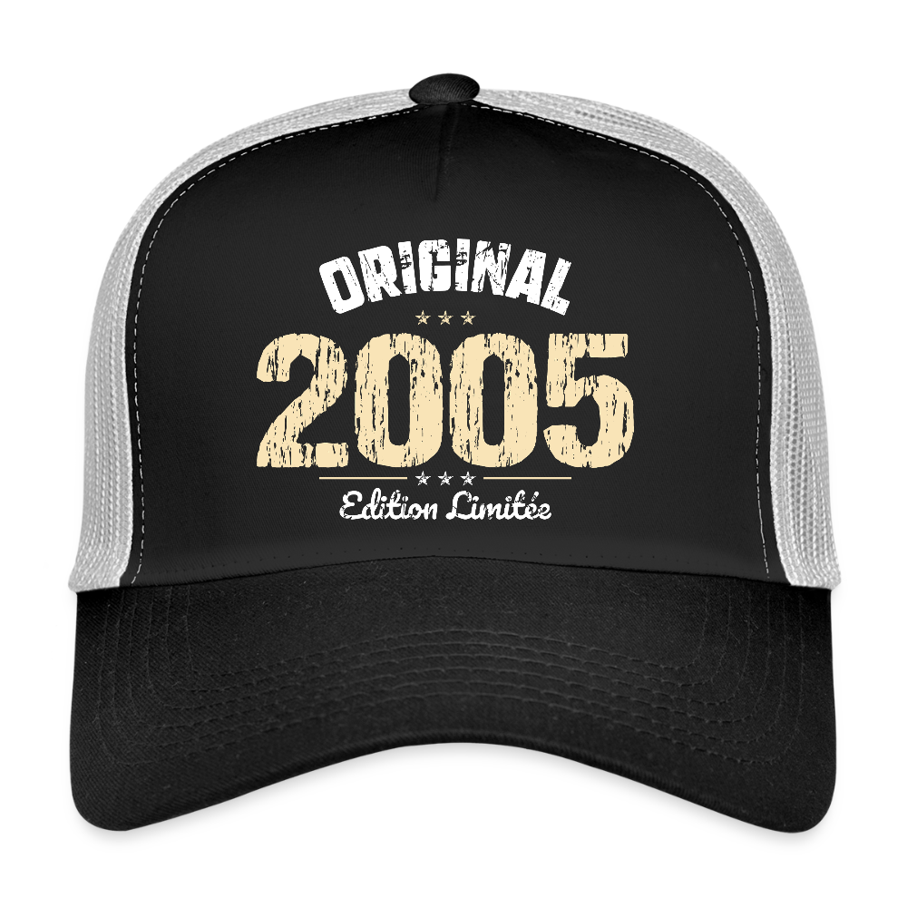 Casquette Trucker - Anniversaire 20 Ans - Original 2005 - noir/gris pierre