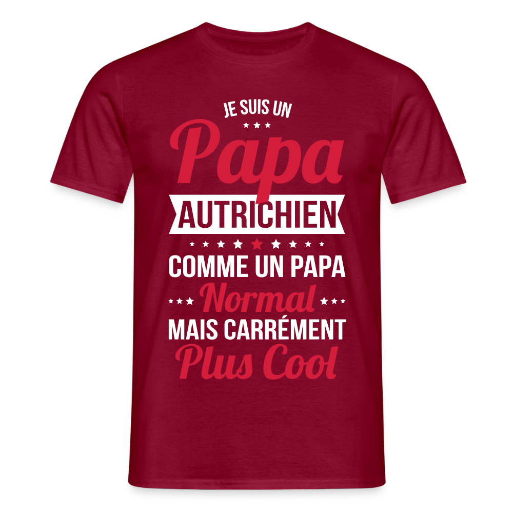 T-shirt Homme - Papa Autrichien Plus Cool - rouge brique