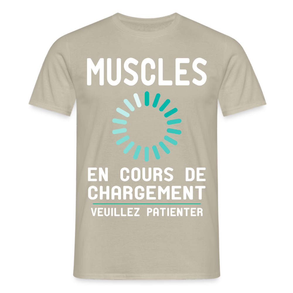 T-shirt Homme - Muscles en cours de chargement - beige sable