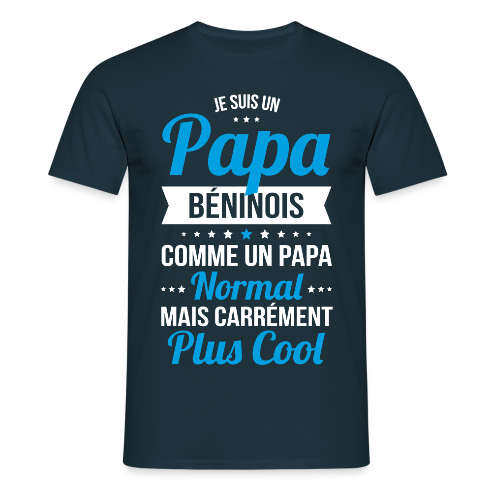T-shirt Homme - Papa Béninois Plus Cool - marine