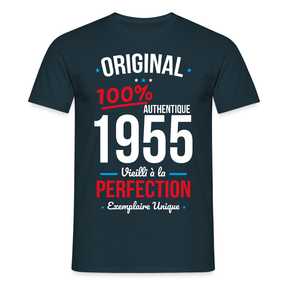 T-shirt Homme - Anniversaire 70 Ans - Original 1955 - marine