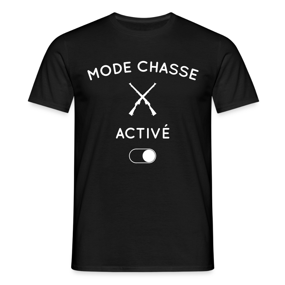 T-shirt Homme - Mode chasse activé - noir