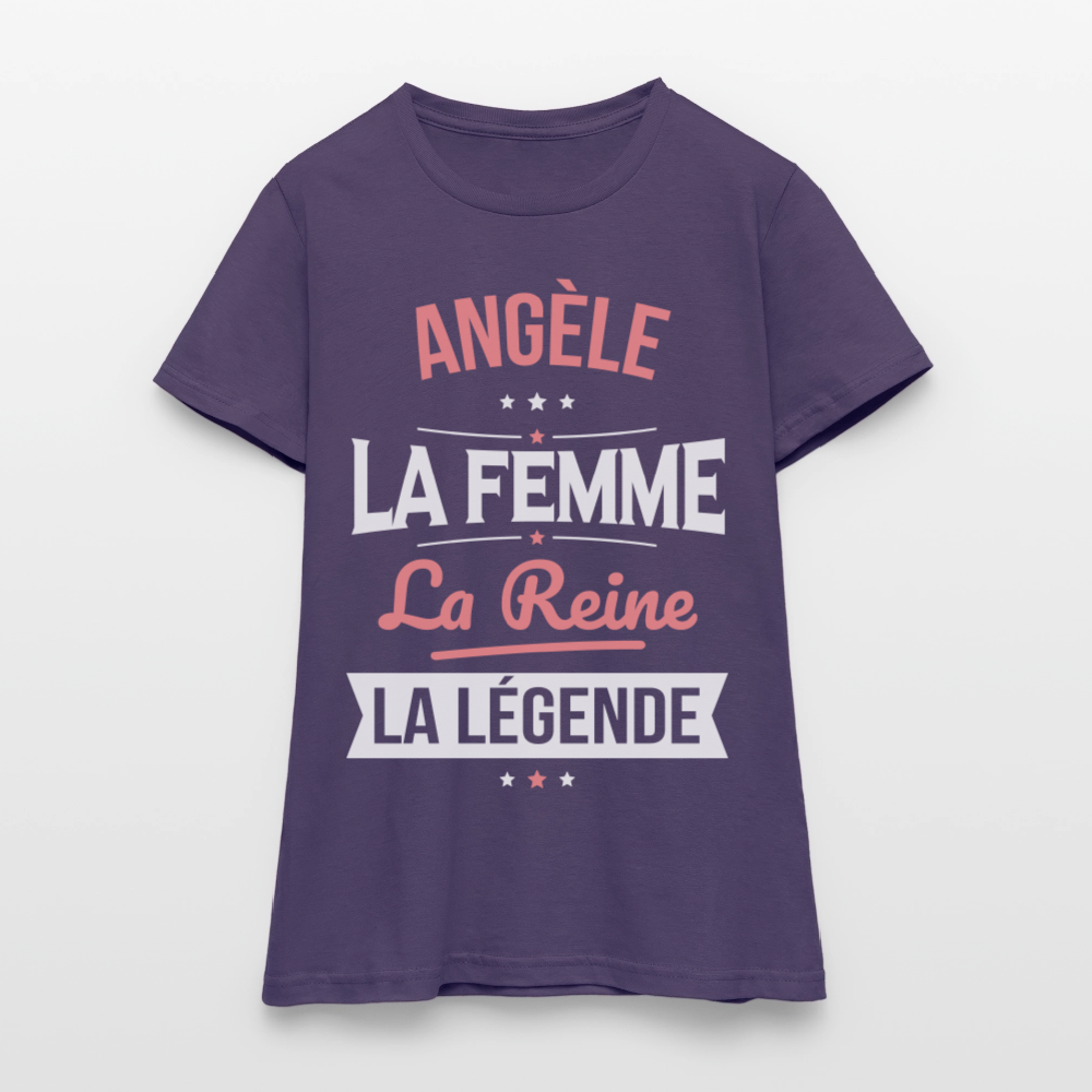 T-shirt Femme - Angèle - la Femme - la Reine - la Légende - violet foncé