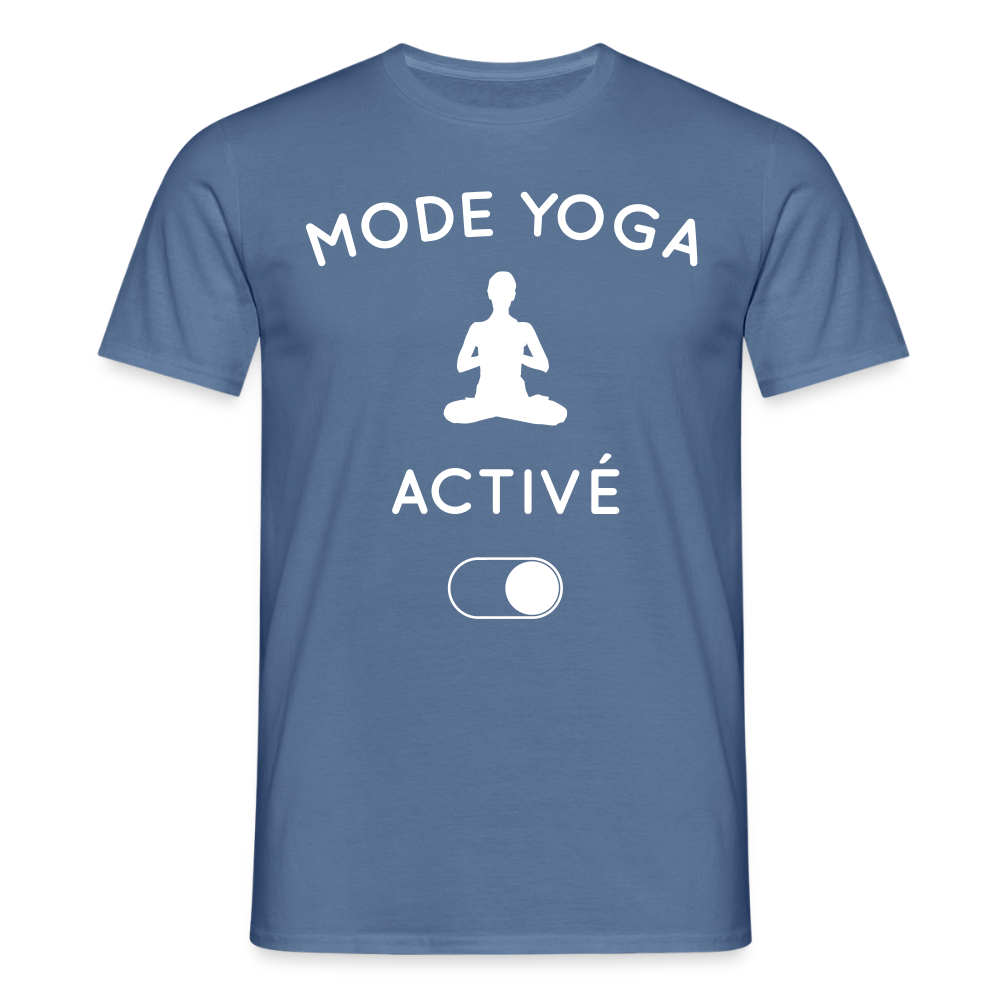 T-shirt Homme - Mode yoga activé - bleu pigeon