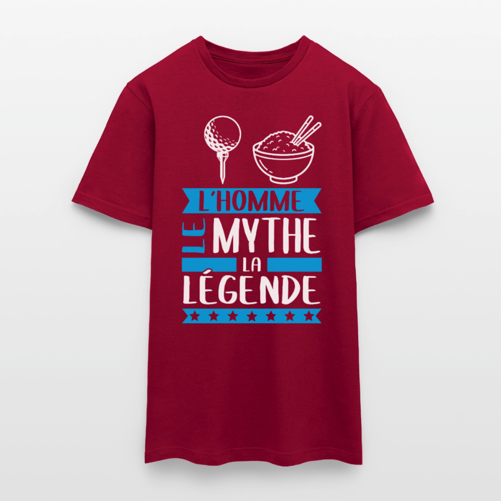 T-shirt homme Thierry rébus – L’homme, le mythe, la légende - rouge brique