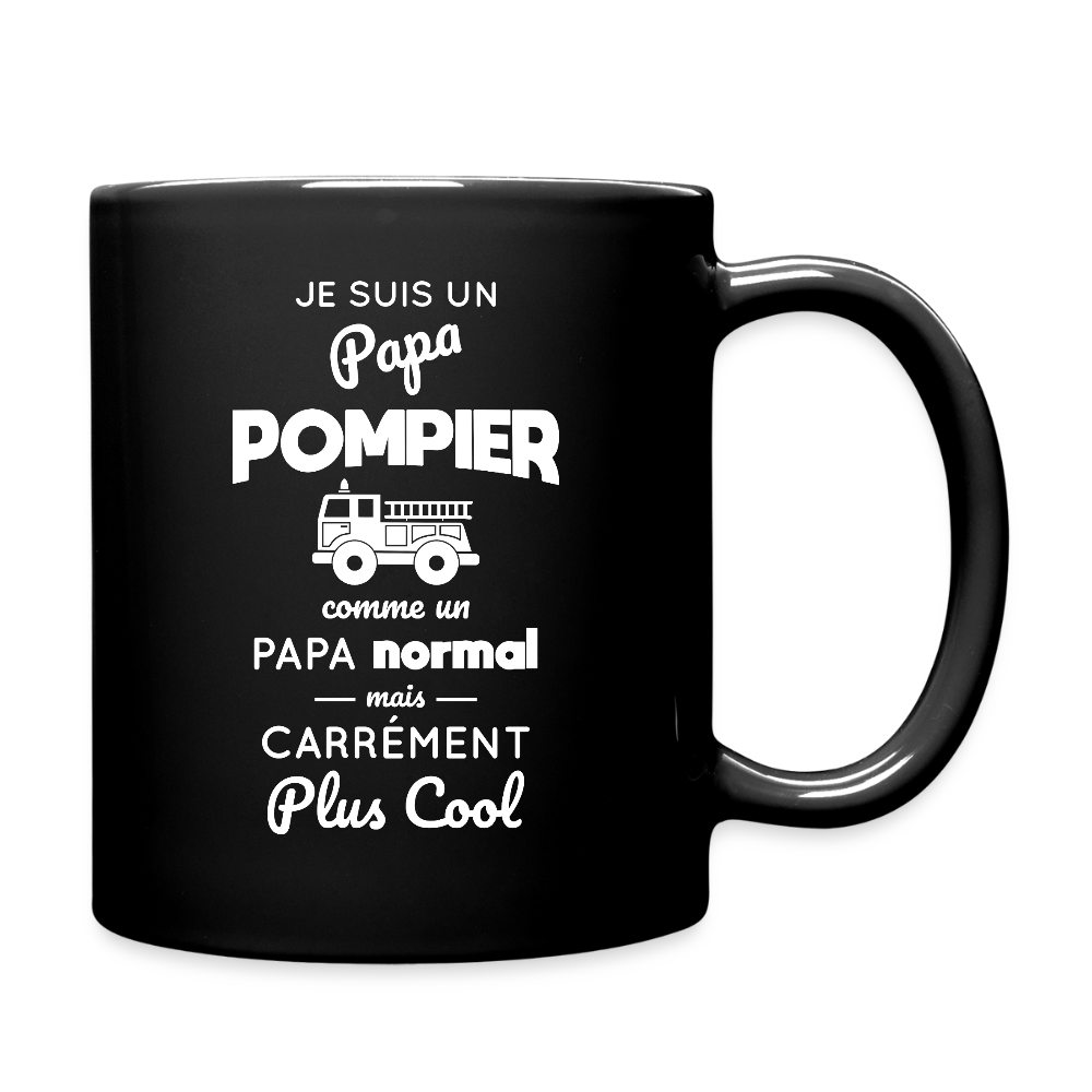 Mug uni - Papa pompier plus cool - noir