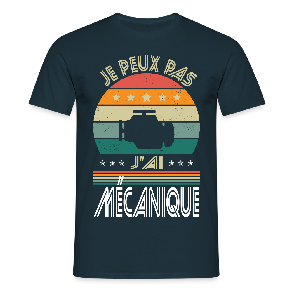 T-shirt Homme - Je peux pas j'ai Mécanique - marine