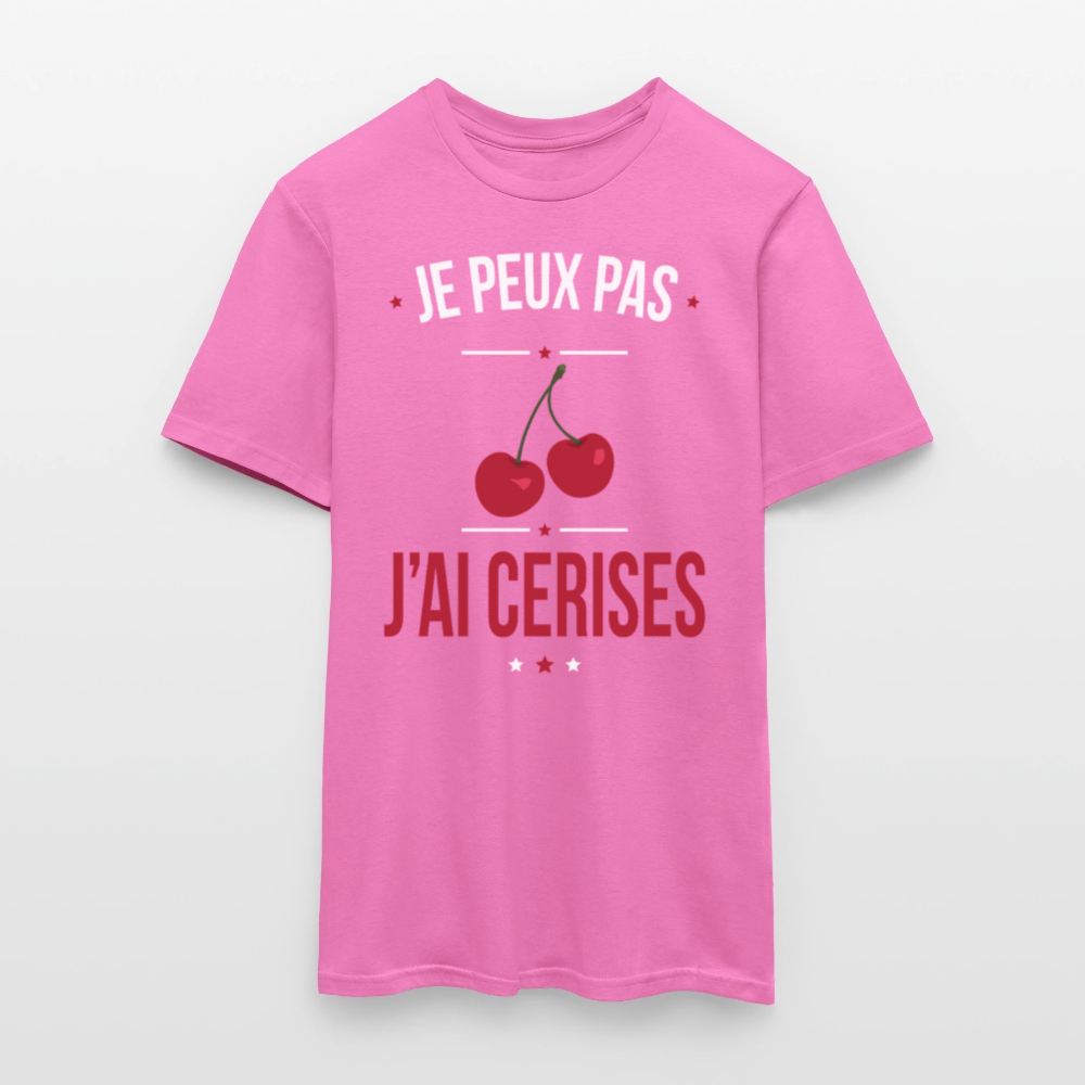 T-shirt Homme - Je peux pas j'ai cerises - rose