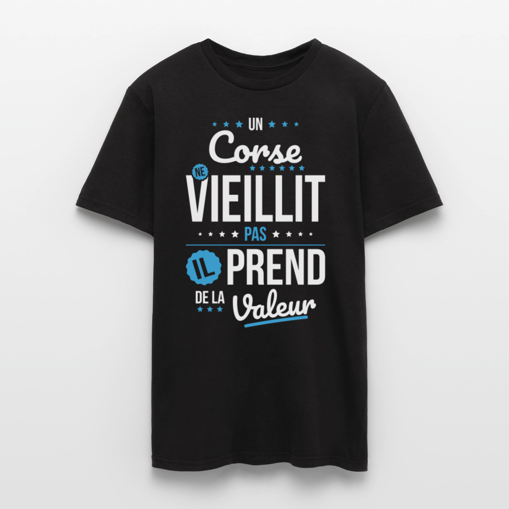 T-shirt Homme - Un Corse ne vieillit pas - noir