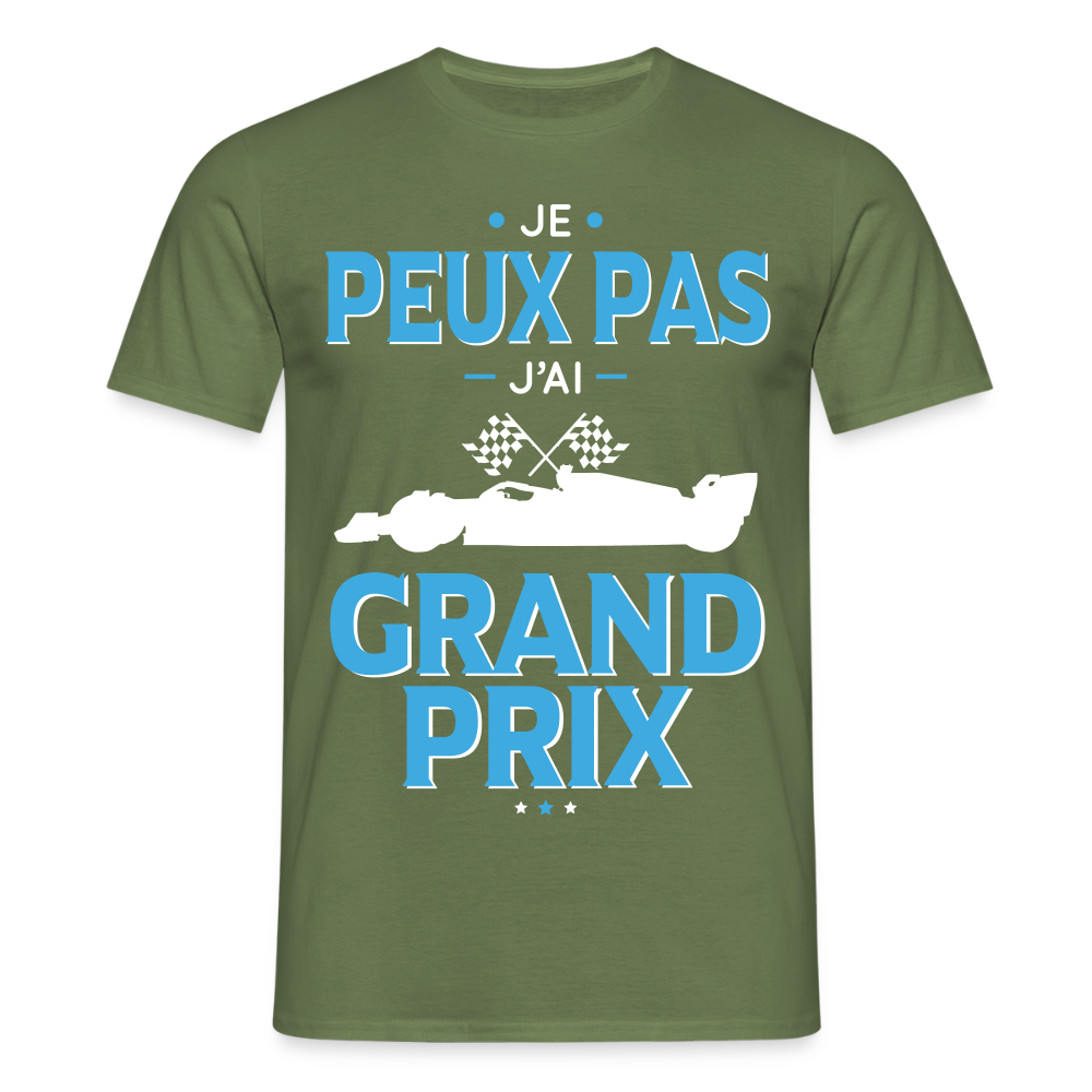 T-shirt Homme - Je peux pas j'ai Grand Prix - vert militaire