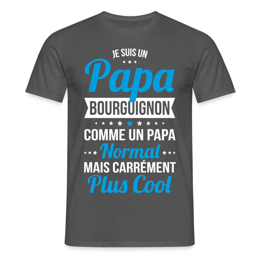 T-shirt Homme - Papa Bourguignon Plus Cool - charbon