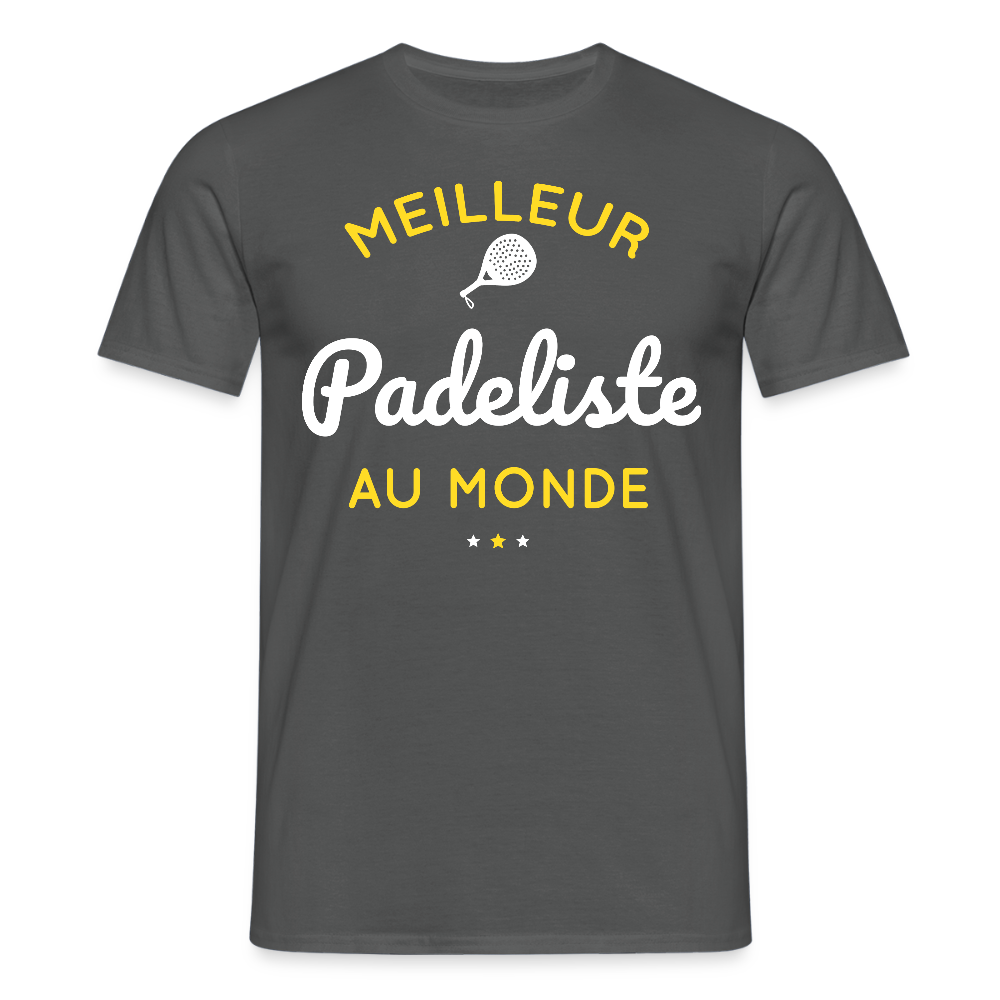 T-shirt Homme - Meilleur Padeliste Au Monde - charbon