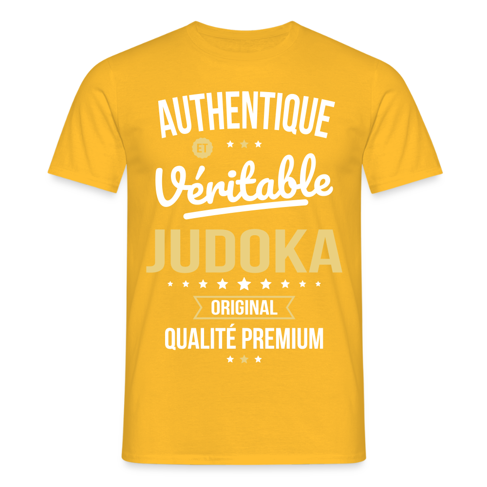 T-shirt Homme - Authentique et véritable Judoka - jaune