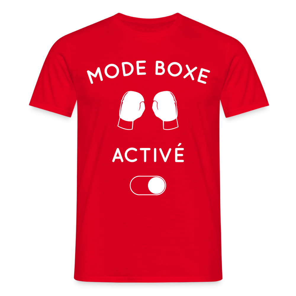 T-shirt Homme - Mode boxe activé - rouge