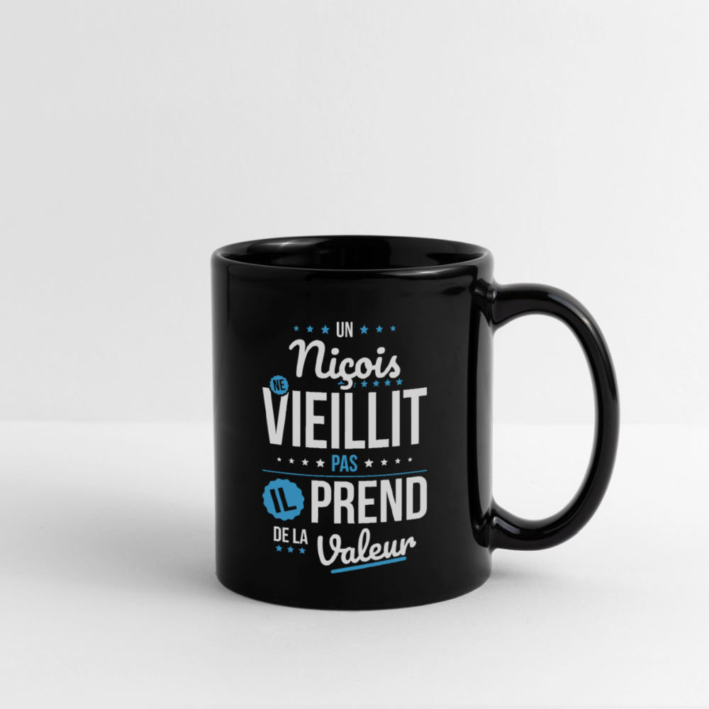 Mug uni - Un Niçois ne vieillit pas - noir