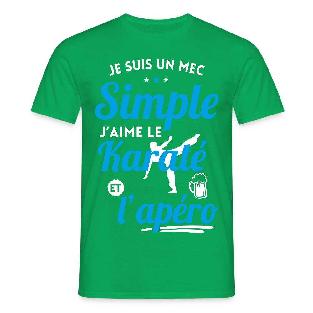 T-shirt Homme - J'aime le karaté et l'apéro - vert