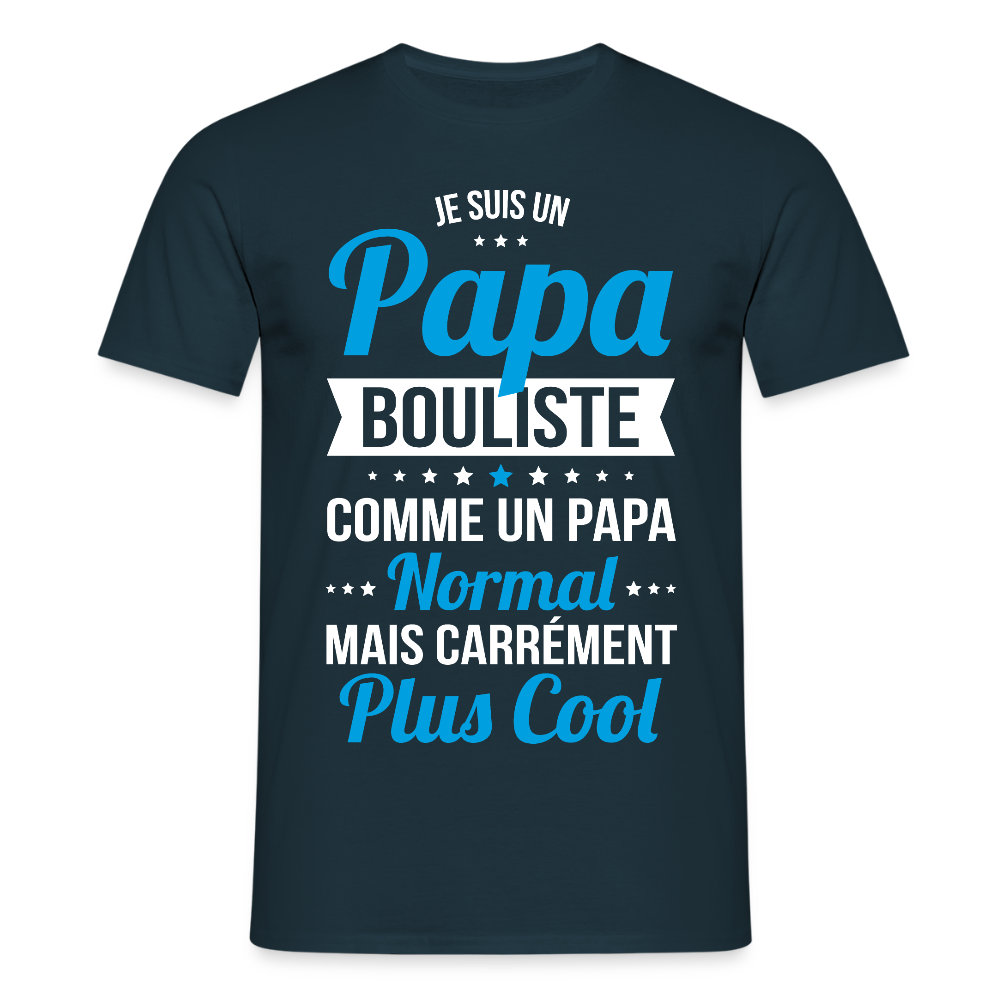 T-shirt Homme - Papa bouliste plus cool - marine