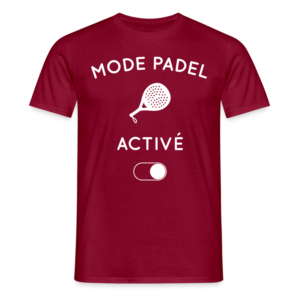 T-shirt Homme - Mode padel activé - rouge brique
