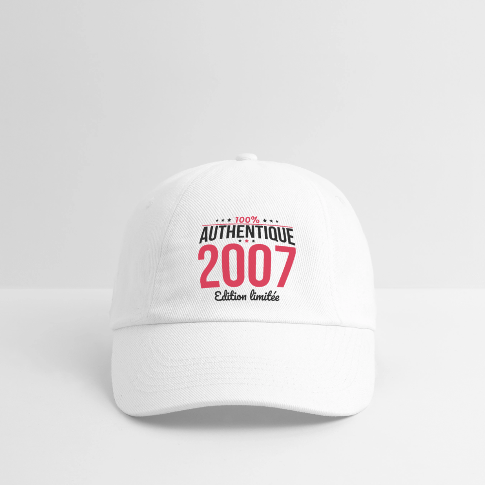 Casquette classique - Anniversaire 18 Ans - 100% Authentique 2007 - blanc/blanc