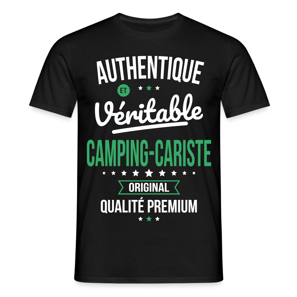 T-shirt Homme - Authentique et véritable Camping-Cariste - noir