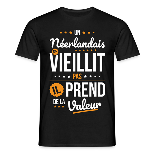 T-shirt Homme - Un Néerlandais ne vieillit pas - noir