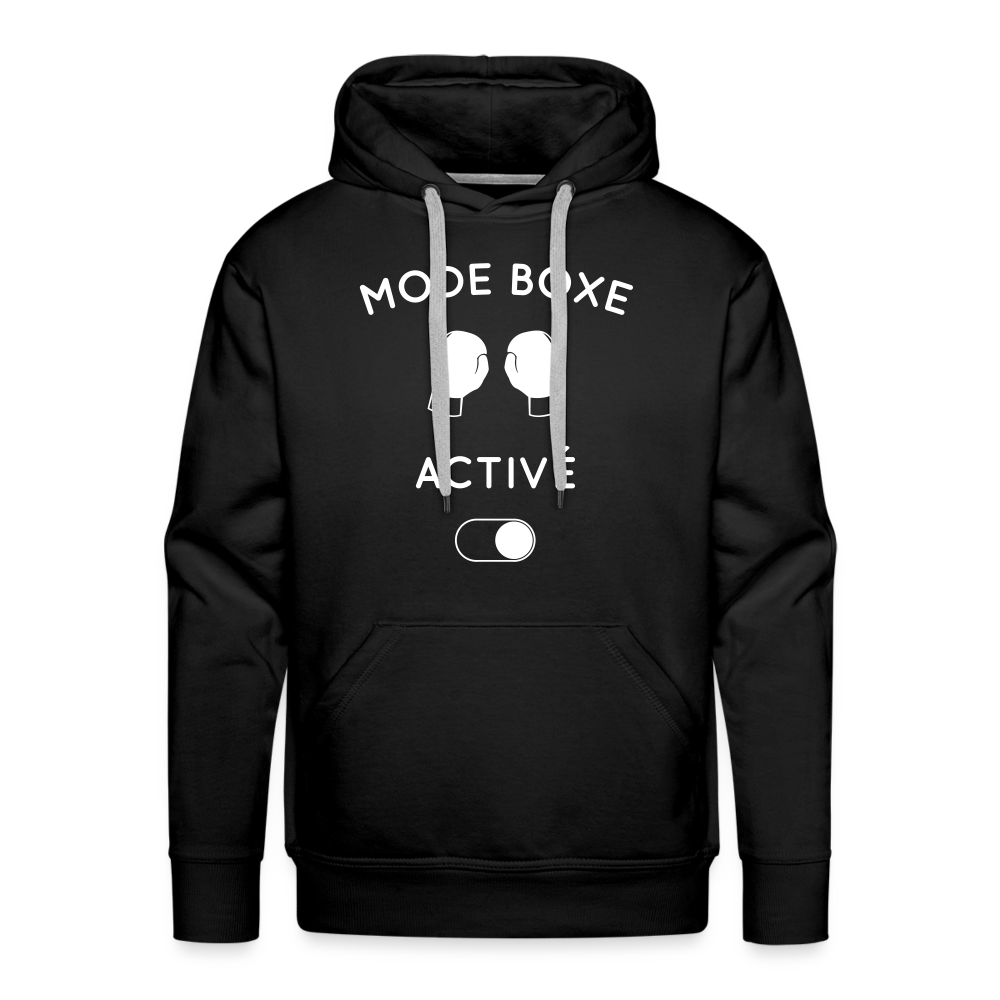 Sweat à capuche Premium Homme - Mode boxe activé - noir