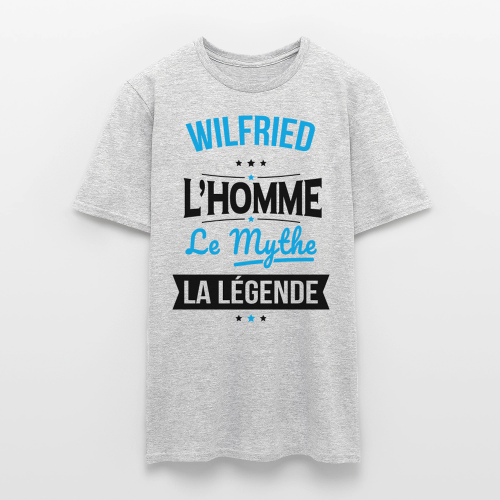 T-shirt Homme - Wilfried - l'Homme - le Mythe - la Légende - gris chiné