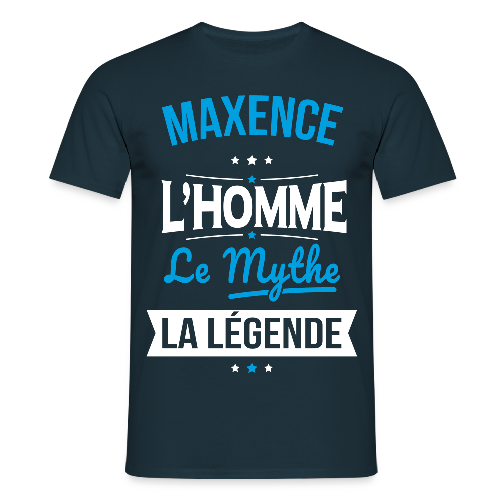 T-shirt Homme - Maxence - l'Homme - le Mythe - la Légende - marine