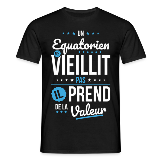 T-shirt Homme - Un Equatorien ne vieillit pas - noir