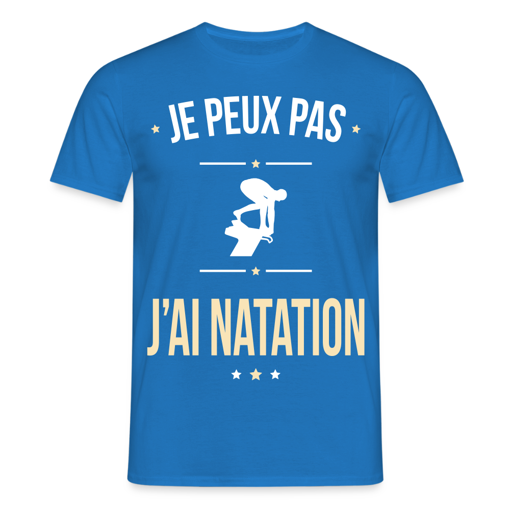 T-shirt Homme - Je peux pas j'ai Natation - bleu royal