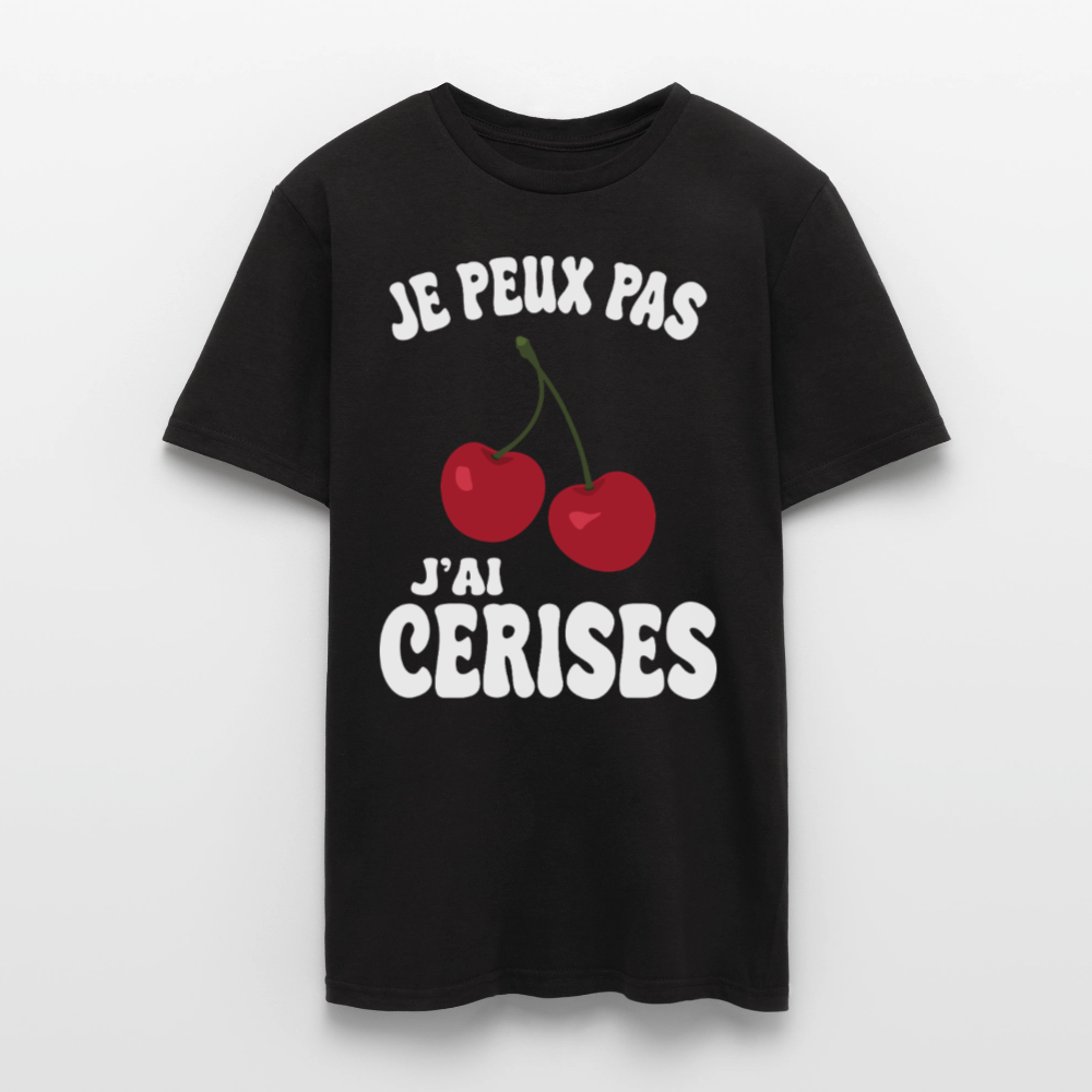 T-shirt Homme - Je peux pas j'ai cerises - noir